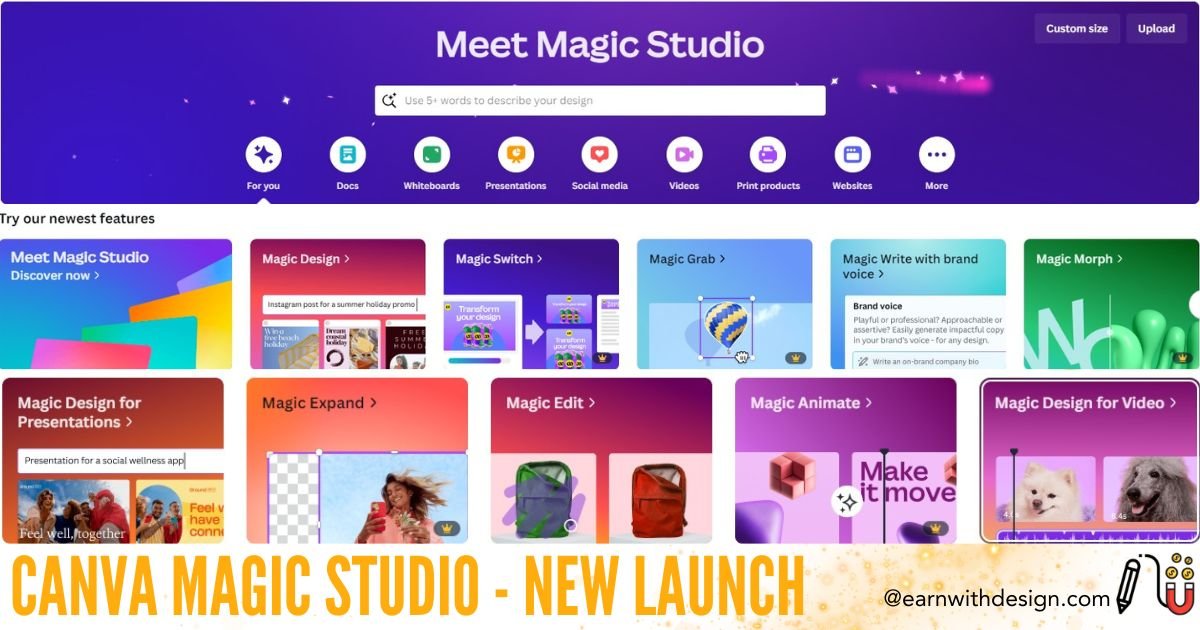 Canva magic studio make money online