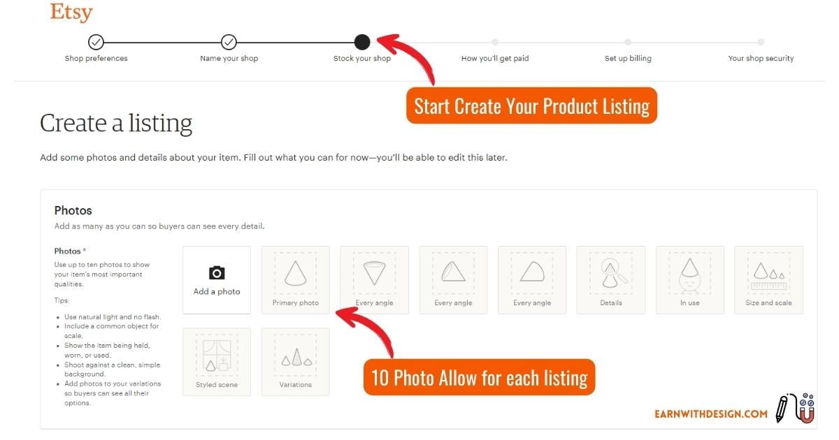 canva template product listing on etsy