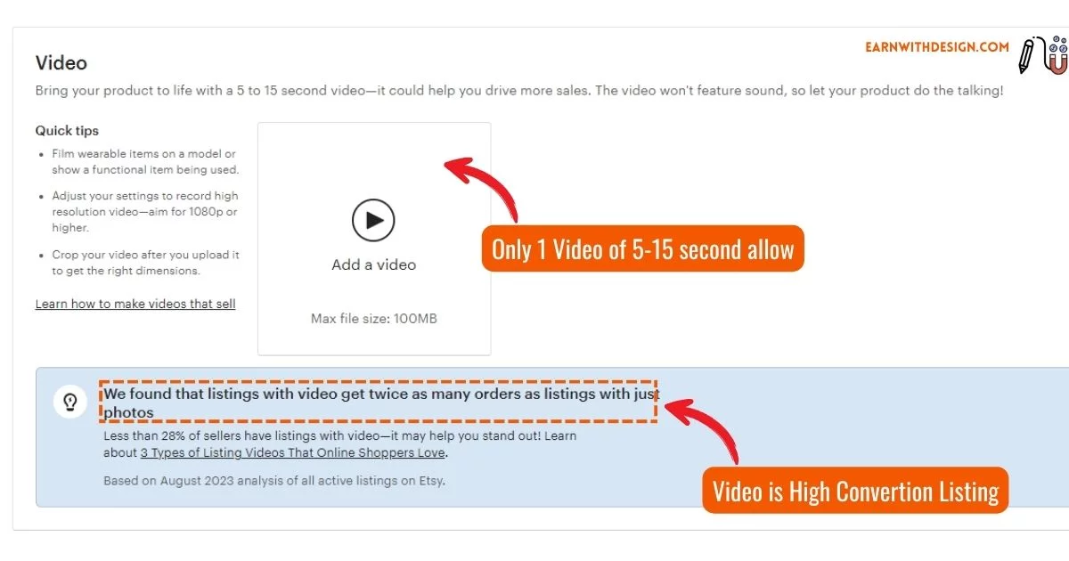 Create video product listing on Etsy Video canva tgemplates listing for on etsy