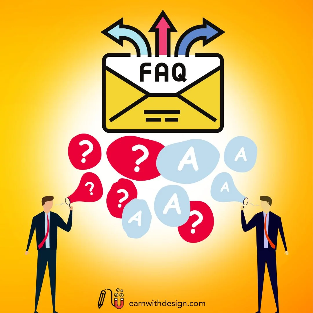 Frequent Ask Question make money online with canva templates FAQ