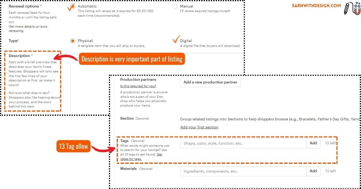 Etsy listing description step-by-step guide