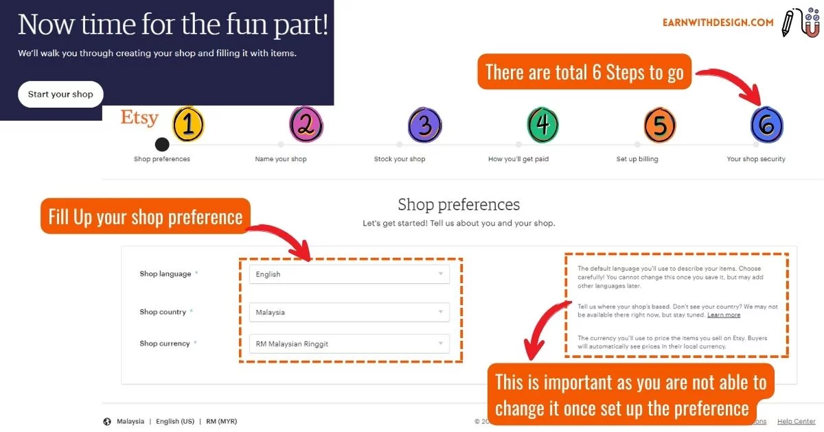 Set up etsy shop preferences Ste-by-step how to set up etsy shop preference