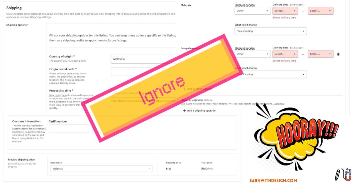 Etsy shipping proccess