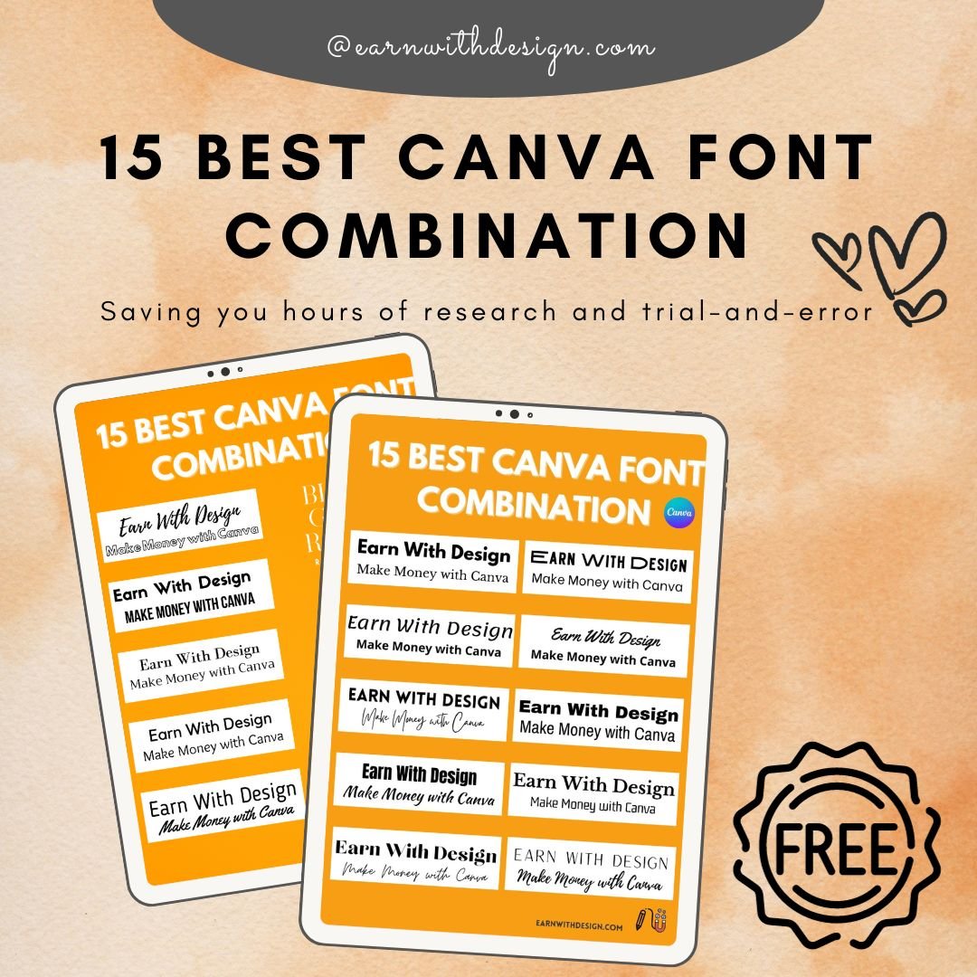 15 best canva combination font canva template link