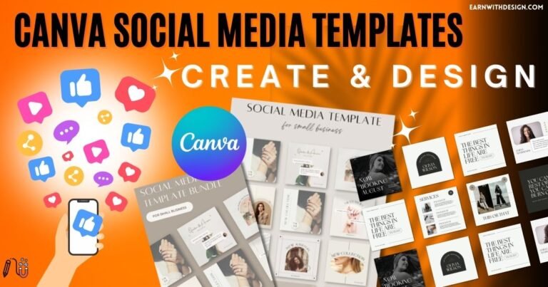 how to create and design social media template and make money online