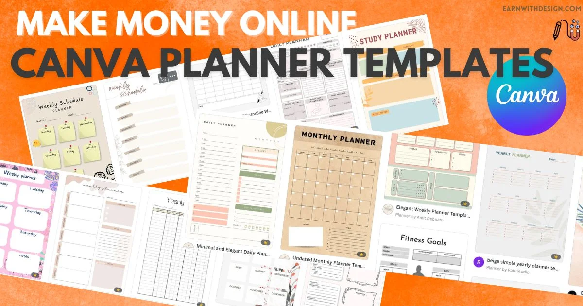 How To Make Money Online Canva Planner Templates canva planner templates how to make money online