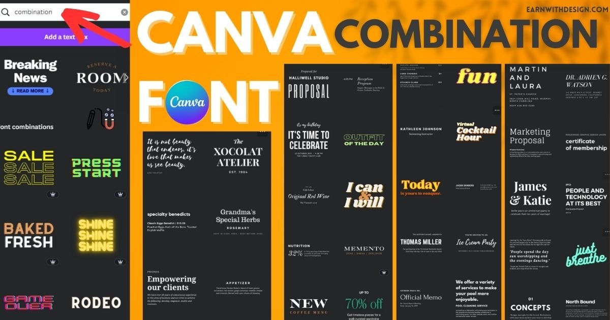 canva font combination increase profit online business