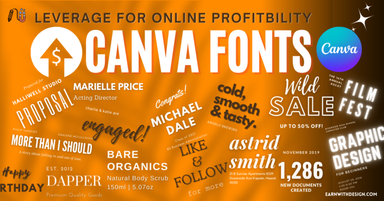 canva fonts for online business canva free fonts canva pro fonts