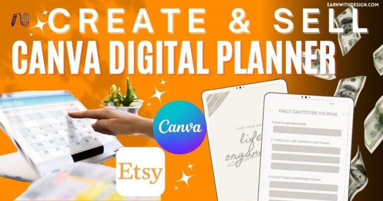 how to create canva digitla planner ans sell on etsy