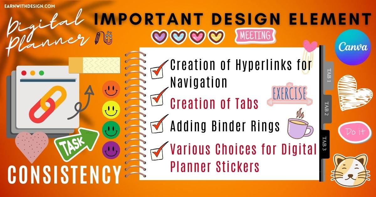 digital planner design element