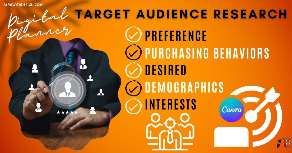 target audience research for selling digital planner on etsy