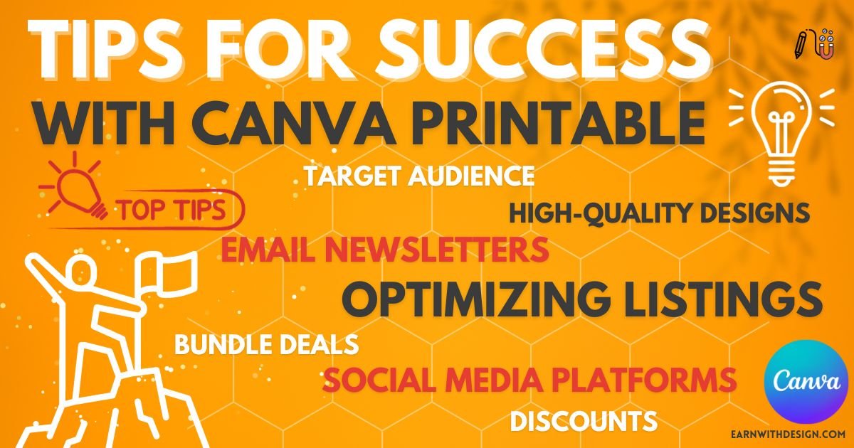 tips for success creating and design canva printable tips for success