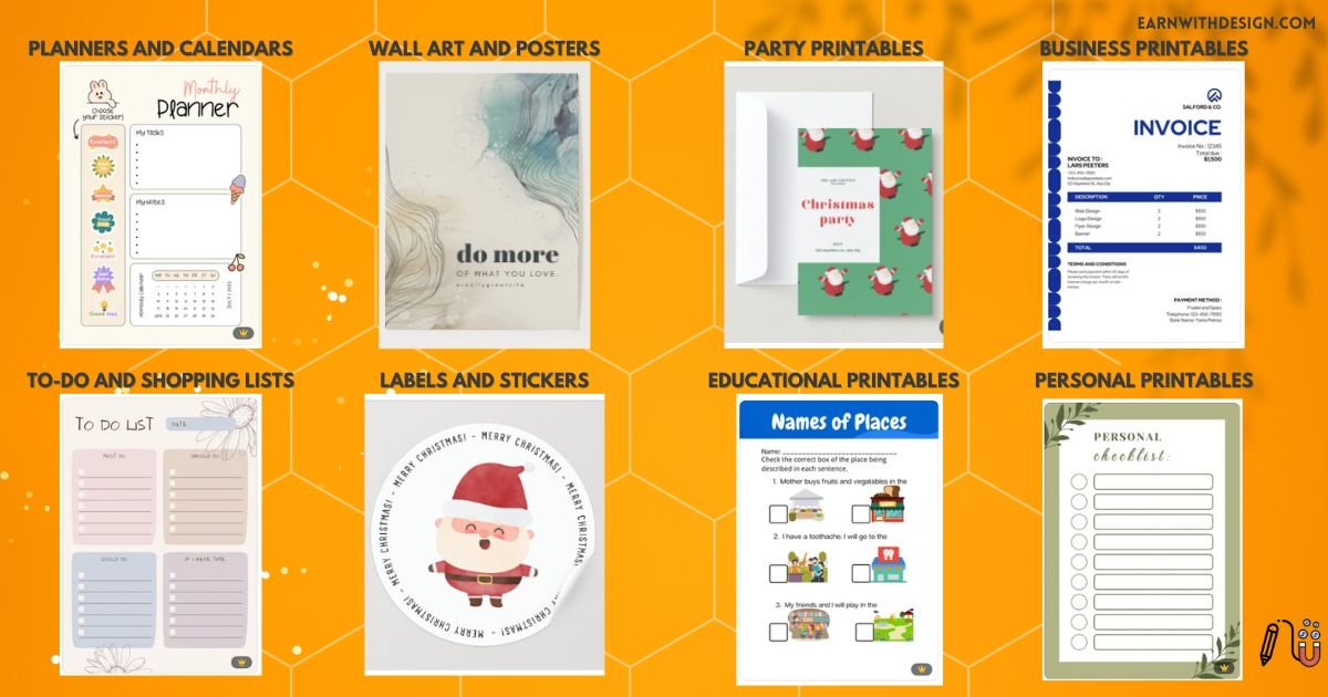 various canva printable 1 tyoe of canva printable that in demand make money online