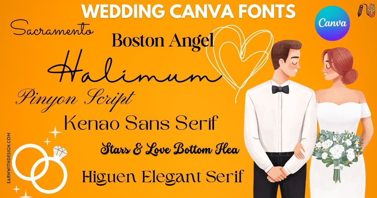 wedding canva fonts popular canva fonts