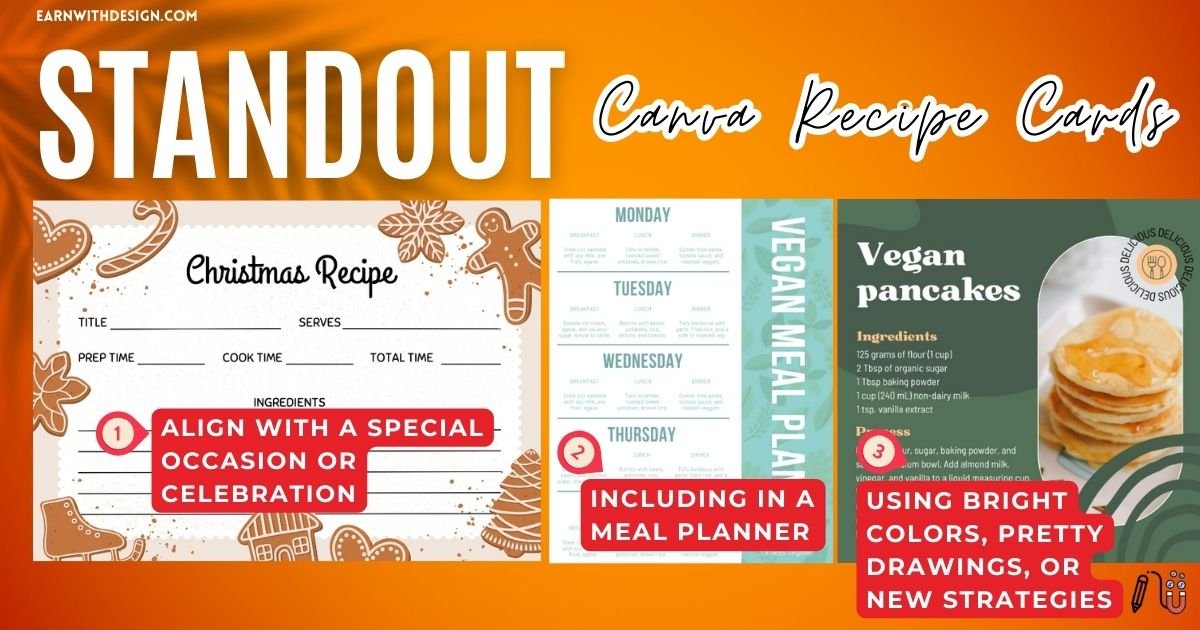 how to create a stanout cnva recipe card and make money online