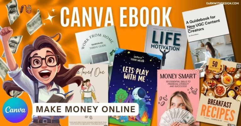 Create and design Canva ebook templates to make money online with canva
