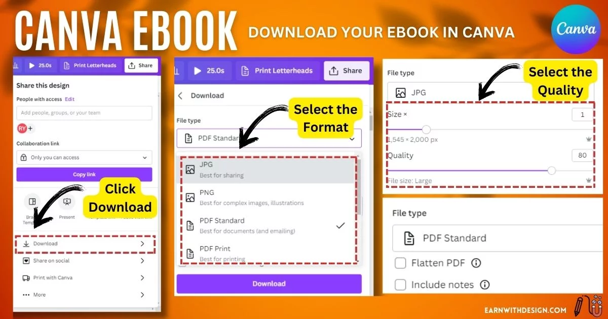 Download Your Ebook in Canva free ebook template download your ebook template in camva step-by-step