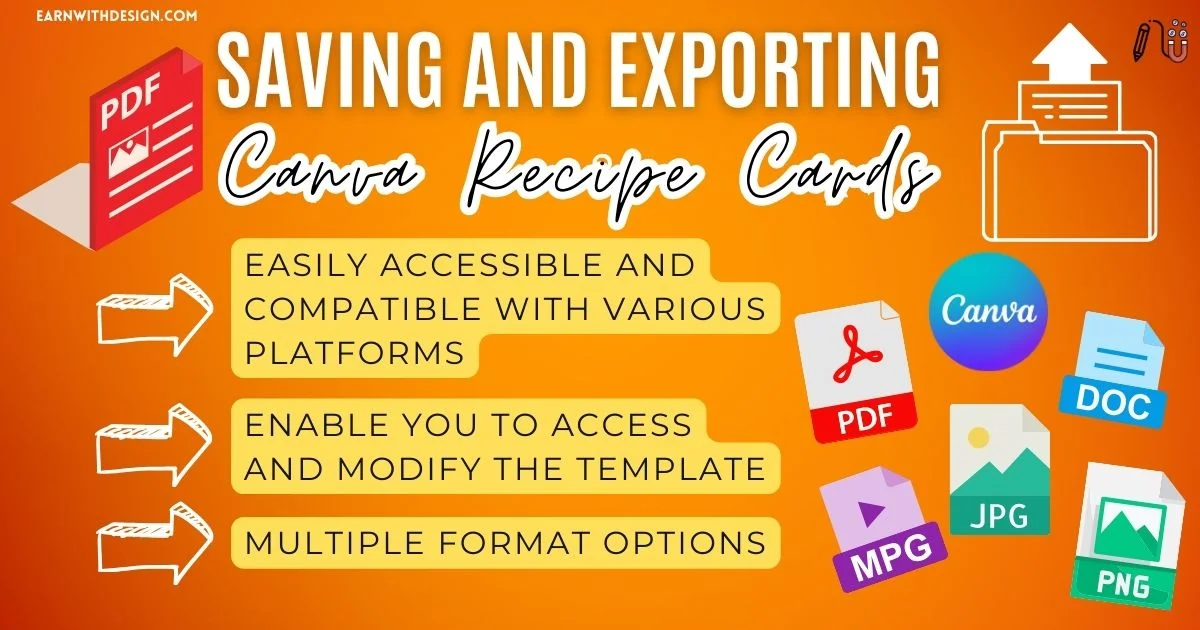 Saving and Exporting Your Editable Canva Recipe Card Template Saving and Exporting Your Editable Canva Recipe Card Template to make money onloine with canva