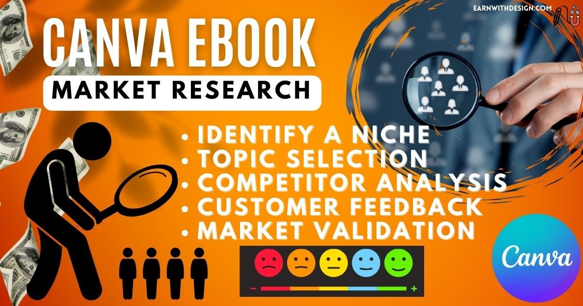 canva ebook market research to make money online selling ebook marketplace