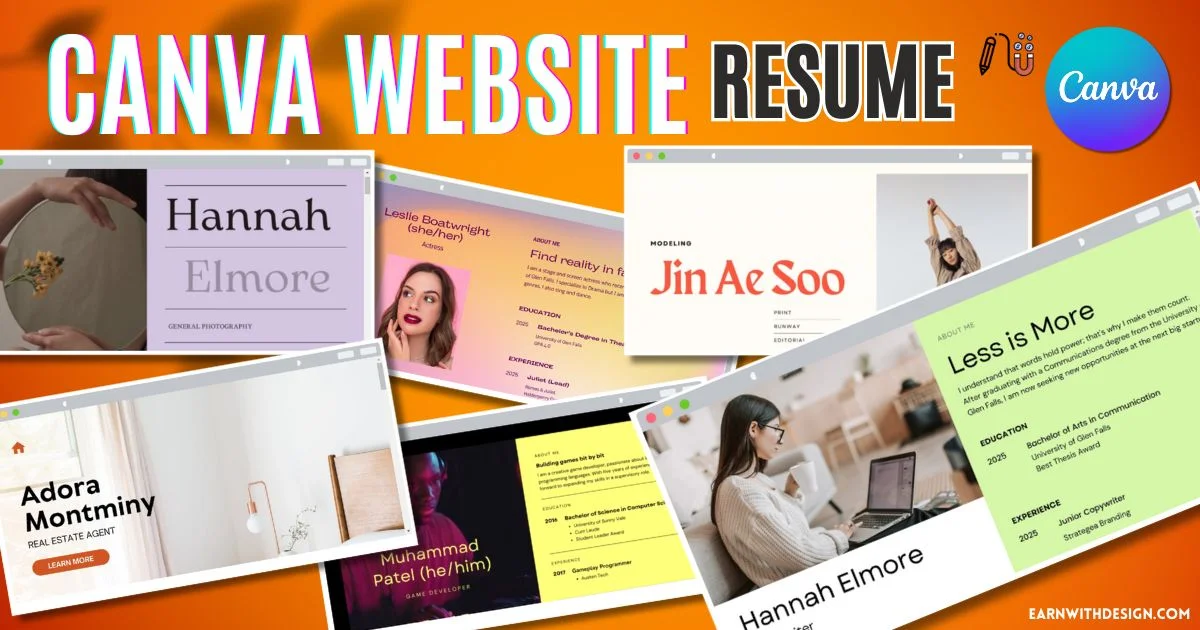 canva website resume canva website resume make money online with canva
