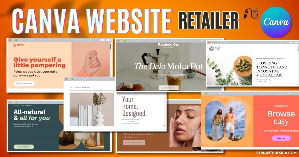 canva website retailer make money online with canva