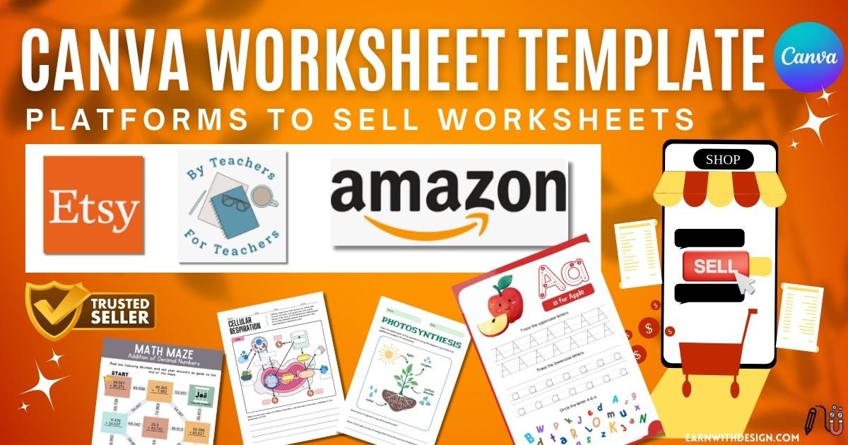 canva worksheet template platform to sell worksheet etsy teacher for teacher and amazon