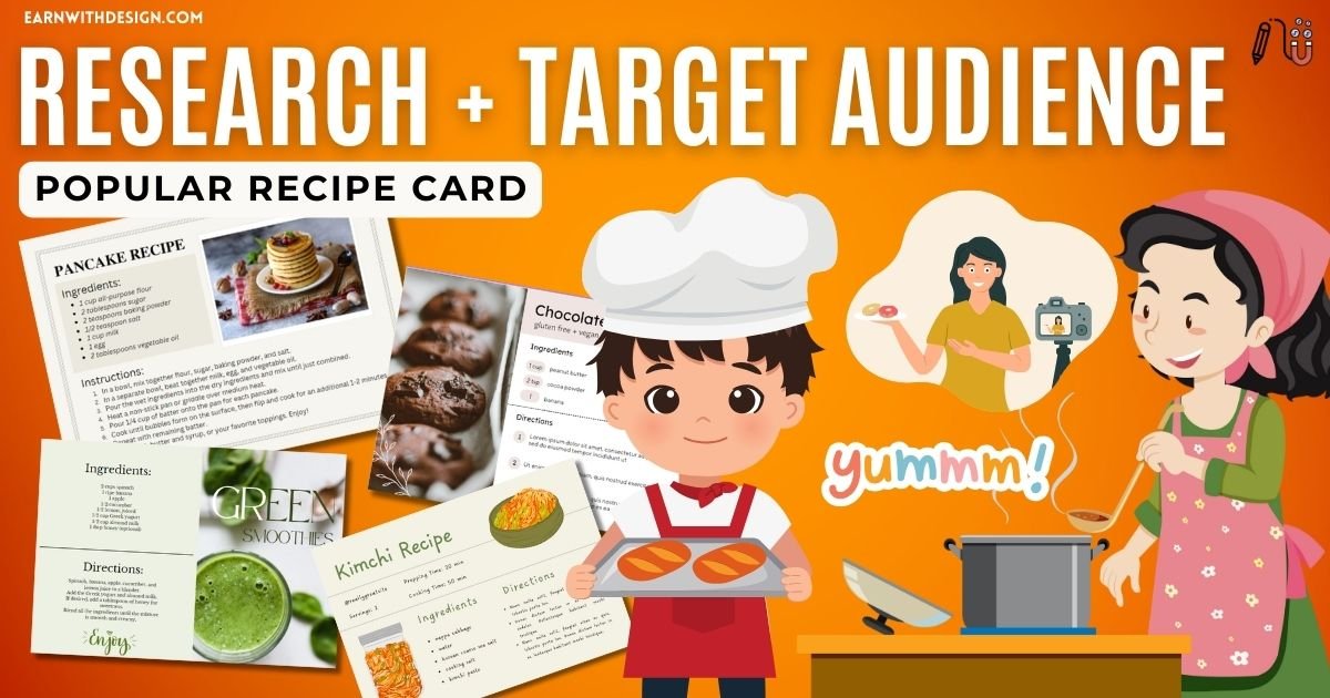 research for popular canva resipi card and understand about target audience