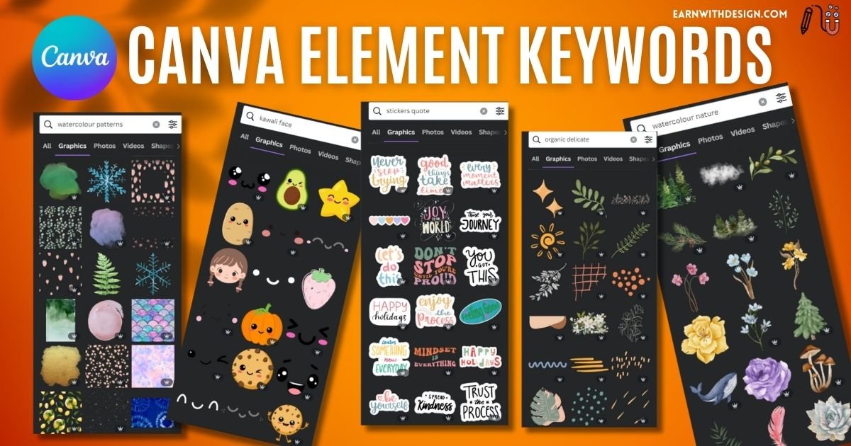 Canva Element keywords specific elements best elements brand kit