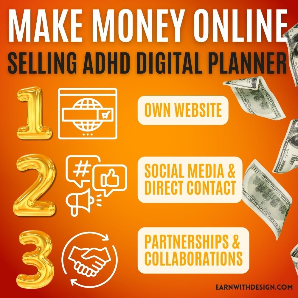 make money online etsy website social media infliencer daily planner attention deficit hyperactivity disorder