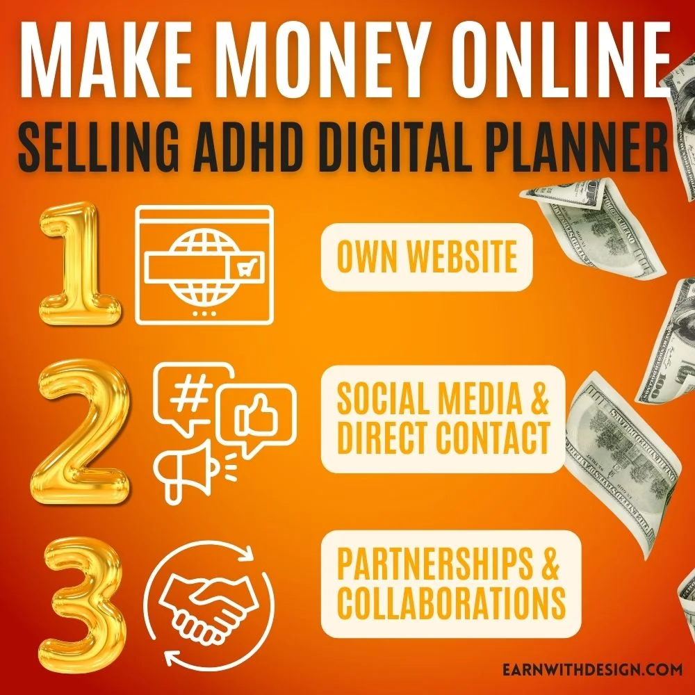 Diversify Your Digital Planner Reach Beyond Etsy! make money online etsy website social media infliencer daily planner attention deficit hyperactivity disorder