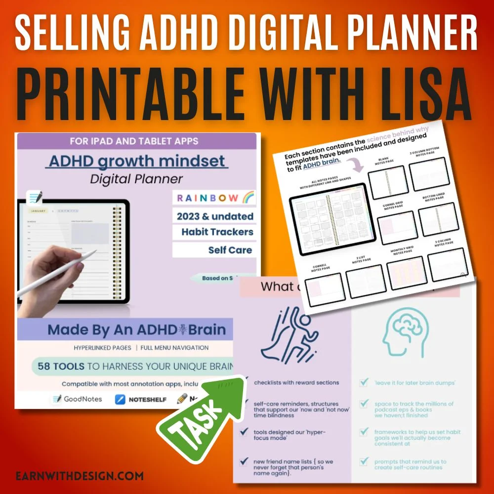Inspiring Examples of Successful ADHD Digital Planner Websites_ printablewithlisa adhd planner apps adhd digital planner canva planner