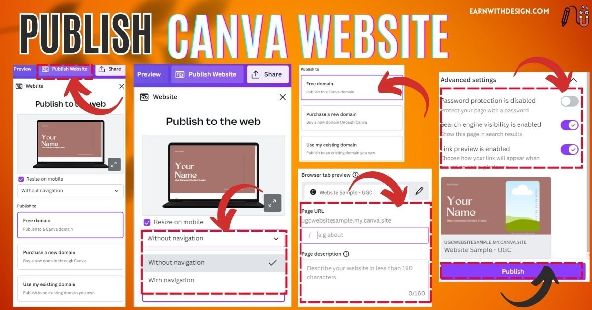 How to Publish canva website step-by-step guide