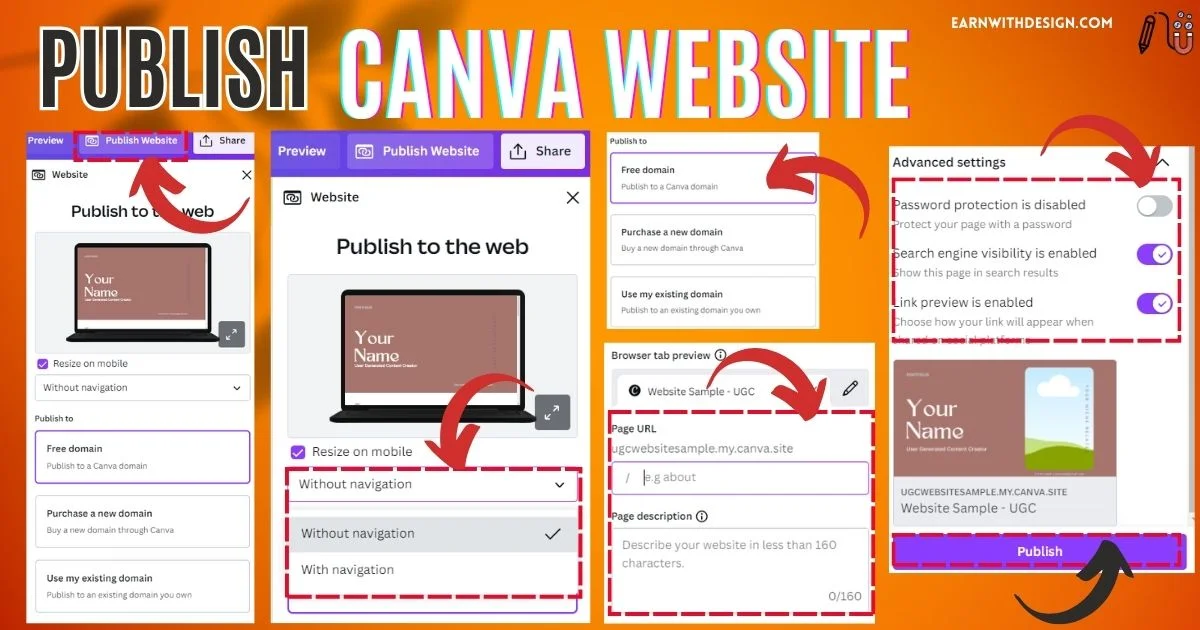 Publishing canva website How to Publish canva website step-by-step guide