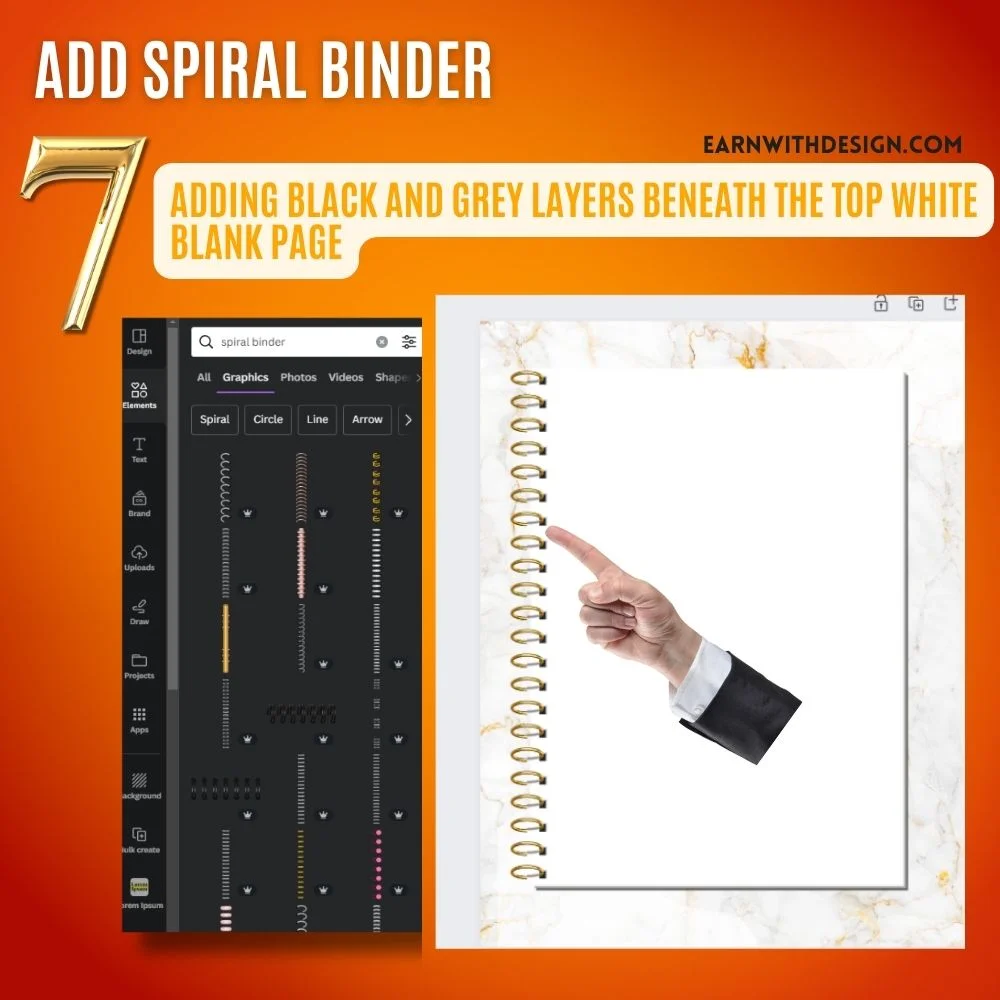 add spiral binner for digital planner planning process better control different types of planners