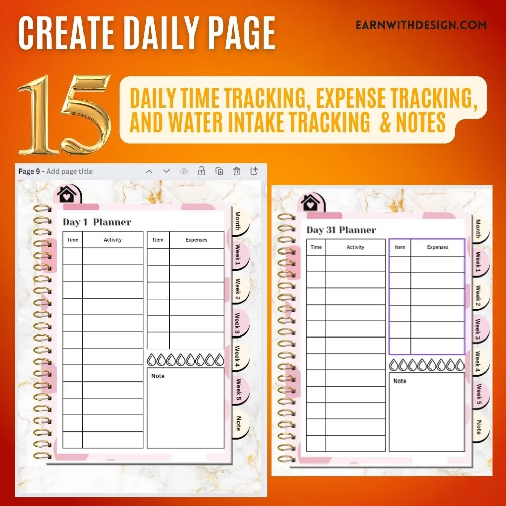 create daily pages for adhd digital planner different types of planners digital download