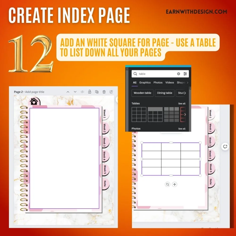 create index page for adhd digital planner best adhd planners daily schedule