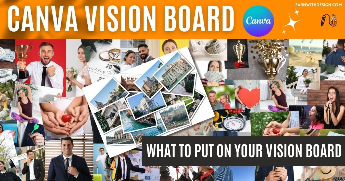 what to put on canva vision board template canva template