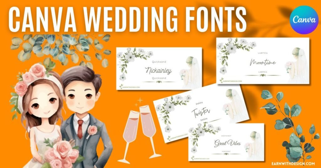 118 Best Canva Wedding Fonts and Combinations Font Design