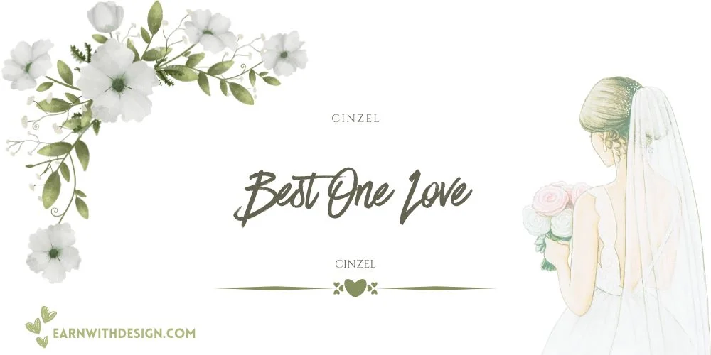 Best One Love + Cinzel unique fonts best canva font combos elegant cursive font wedding invitation card best fonts Best One Love + Cinzel