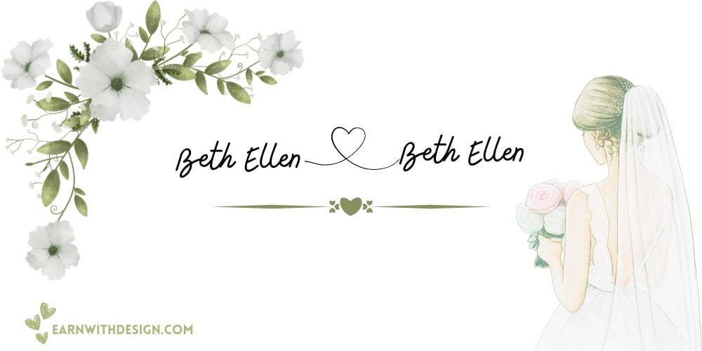 best fonts calligraphy font right font perfect font great fonts best wedding fonts Beth Ellen