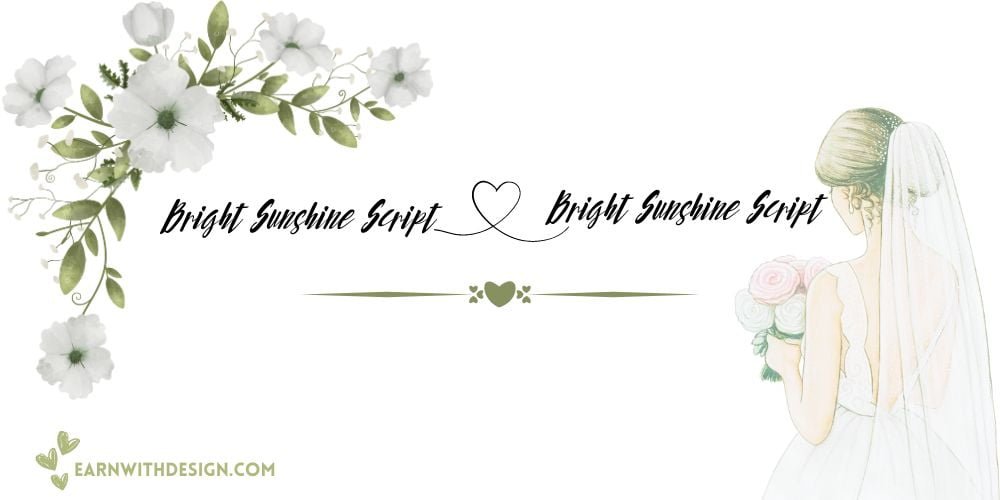 best fonts calligraphy font right font perfect font great fonts best wedding fonts Bright Sunshine Script