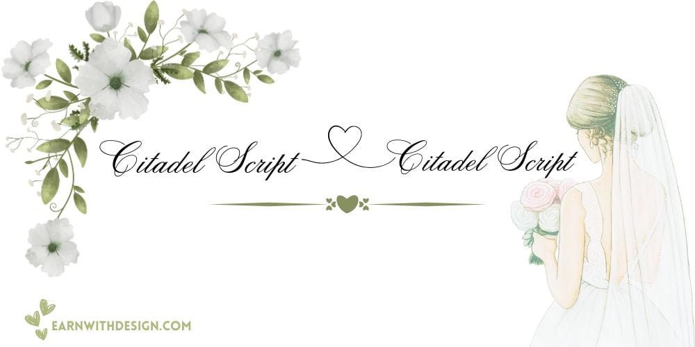 best fonts calligraphy font right font perfect font great fonts best wedding fonts Citadel Script
