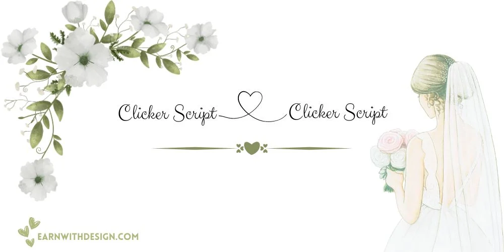 Clicker Script best fonts calligraphy font right font perfect font great fonts best wedding fonts Clicker Script