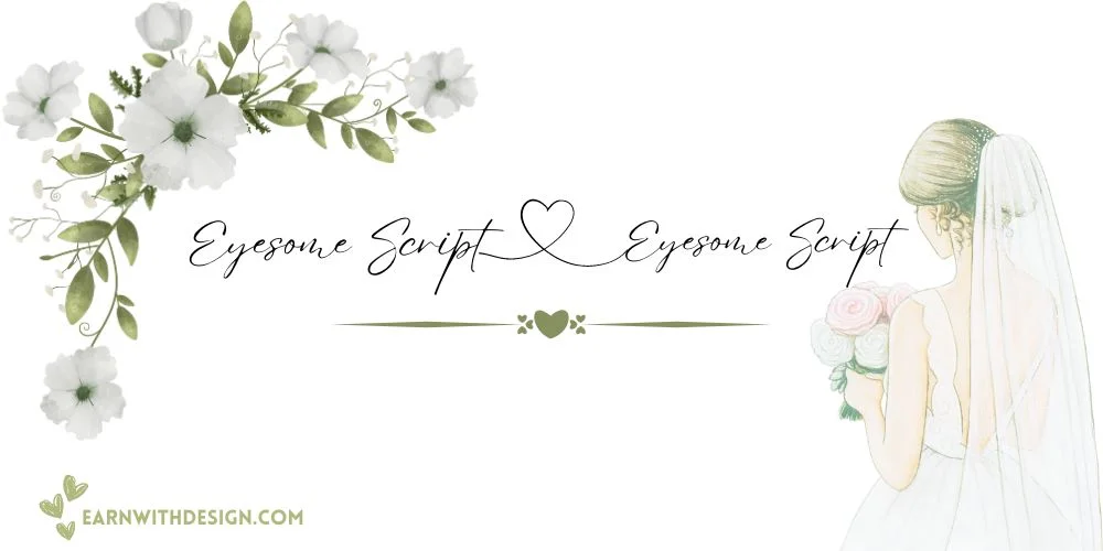 Eyesome Script best fonts calligraphy font right font perfect font great fonts best wedding fonts Eyesome Script