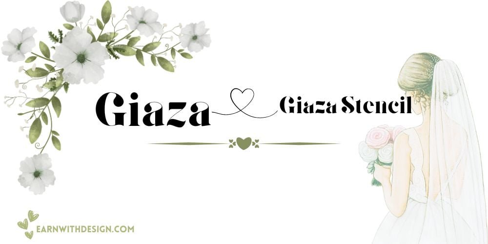 best fonts calligraphy font right font perfect font great fonts best wedding fonts Giaza and Giaza Stencil