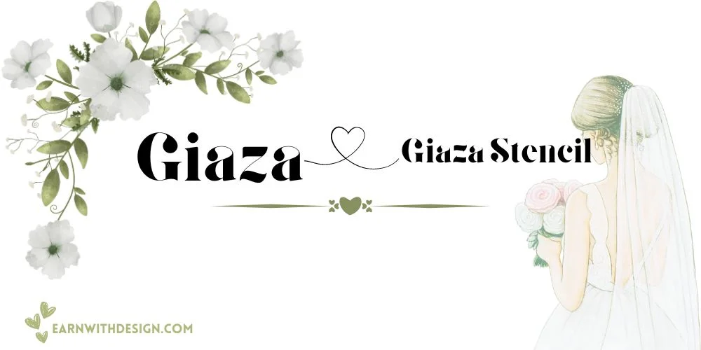 Giaza and Giaza Stencil best fonts calligraphy font right font perfect font great fonts best wedding fonts Giaza and Giaza Stencil