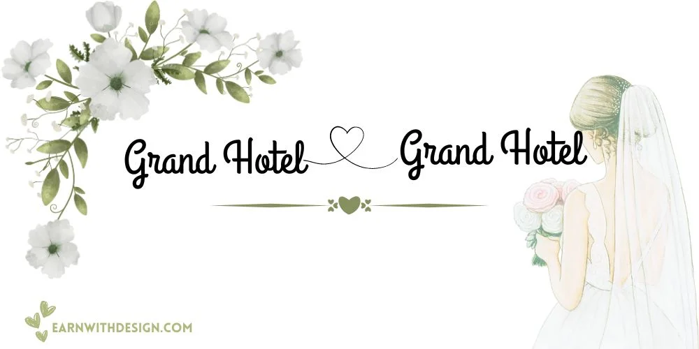 Grand Hotel best fonts calligraphy font right font perfect font great fonts best wedding fonts Grand Hotel