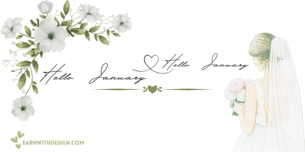 Hello January best fonts calligraphy font right font perfect font great fonts best wedding fonts Hello January