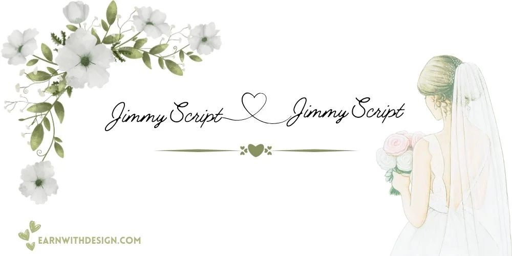 Jimmy Script best fonts calligraphy font right font perfect font great fonts best wedding fonts Jimmy Script