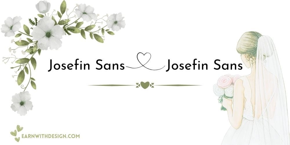 best fonts calligraphy font right font perfect font great fonts best wedding fonts Josefin Sans